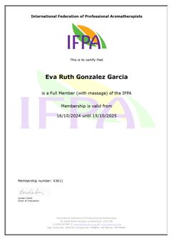 Certificado IFA a Eva Ruth González