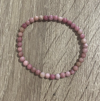 Pulsera bola 4 mm Rodonita