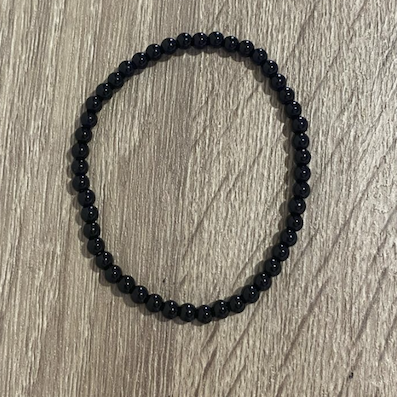 Pulsera de  Obsidiana negra 4mm